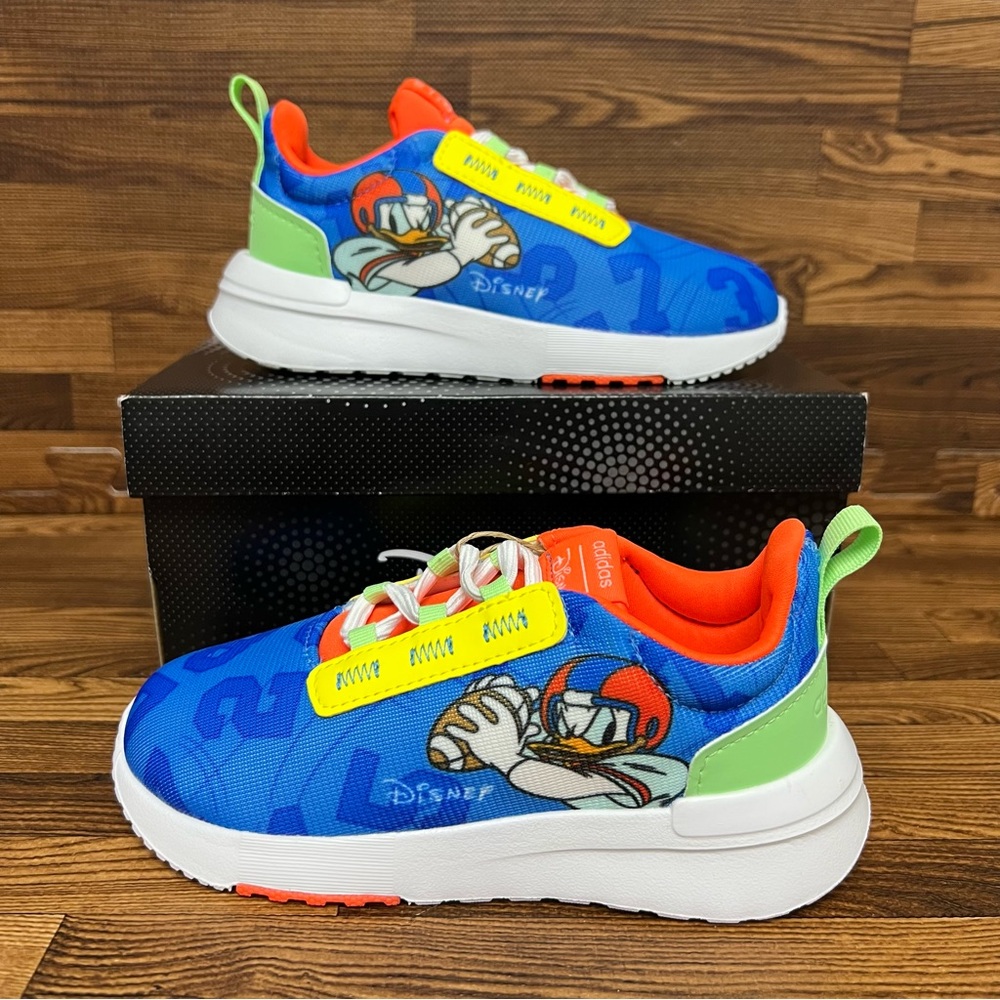 Adidas Racer TR21 Donald Duck Toddler Blue Sneakers #644 - Picture 1 of 7
